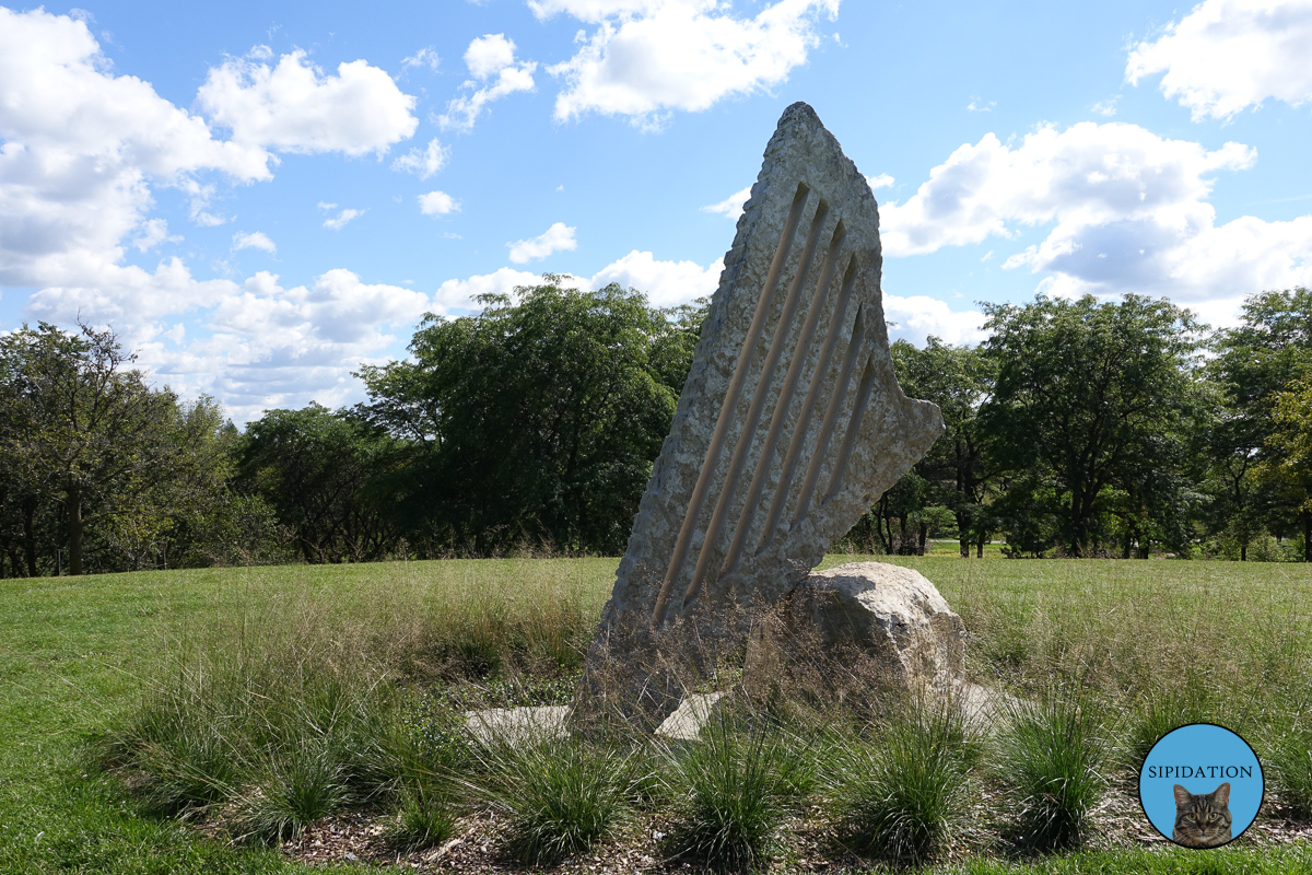 Stone Harp by René Küng - Minnesota Landscape Arboretum