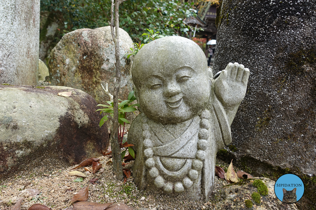 Happy Monk Statue - Miyajima, Japan