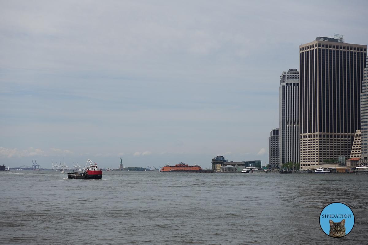 Statue of Liberty in Distance - New York City, New York