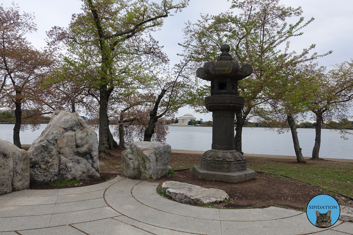 Japanese Lantern with Thomas Jefferson Memorial in Background - Washington DC